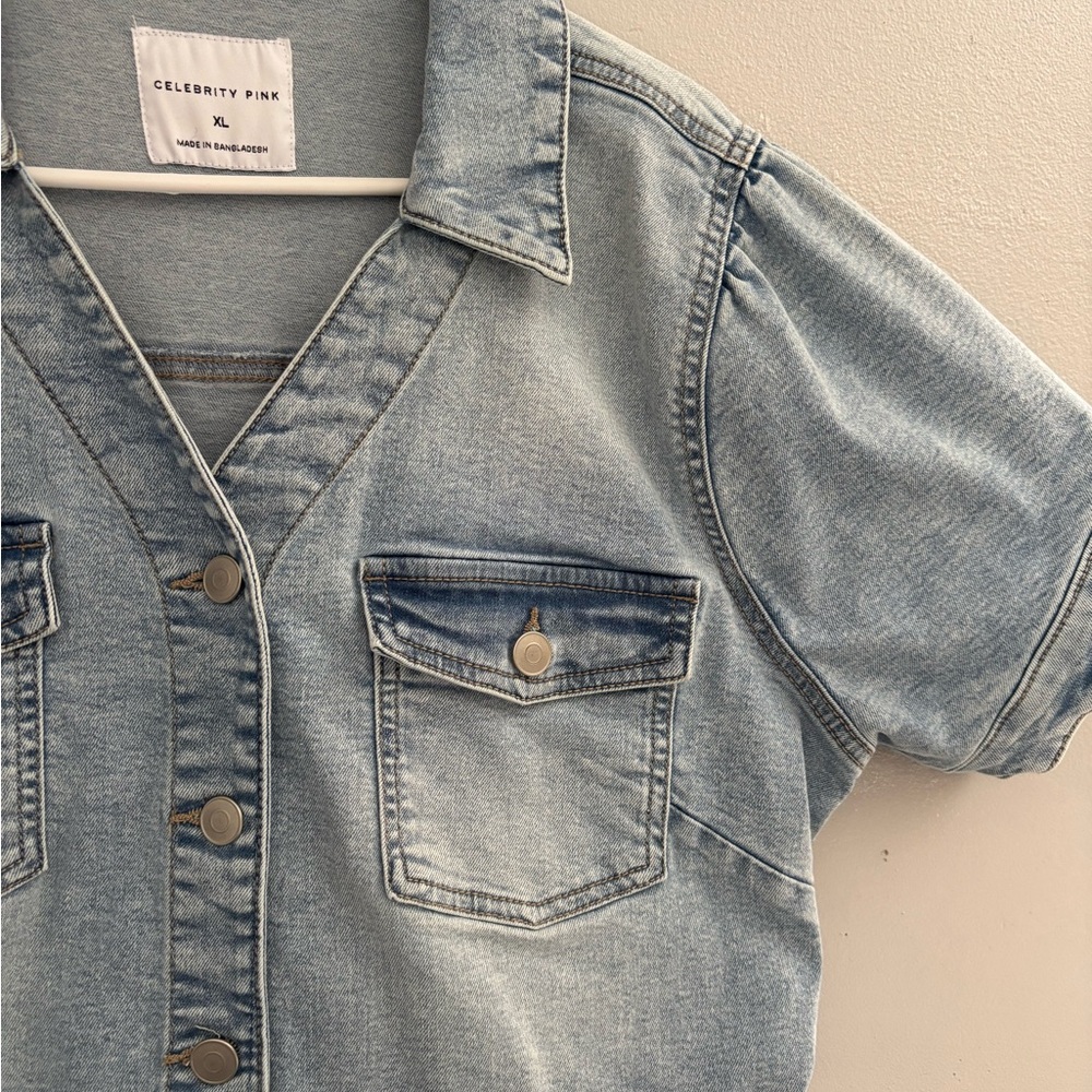 Celebrity Pink Denim Dress - Picture 5 of 5